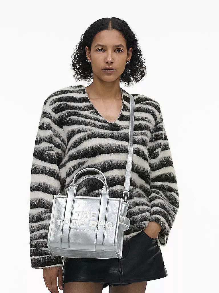 MARC JACOBS | Borsa in pelle - Tote Bag THE SMALL TOTE LEATHER | Argento