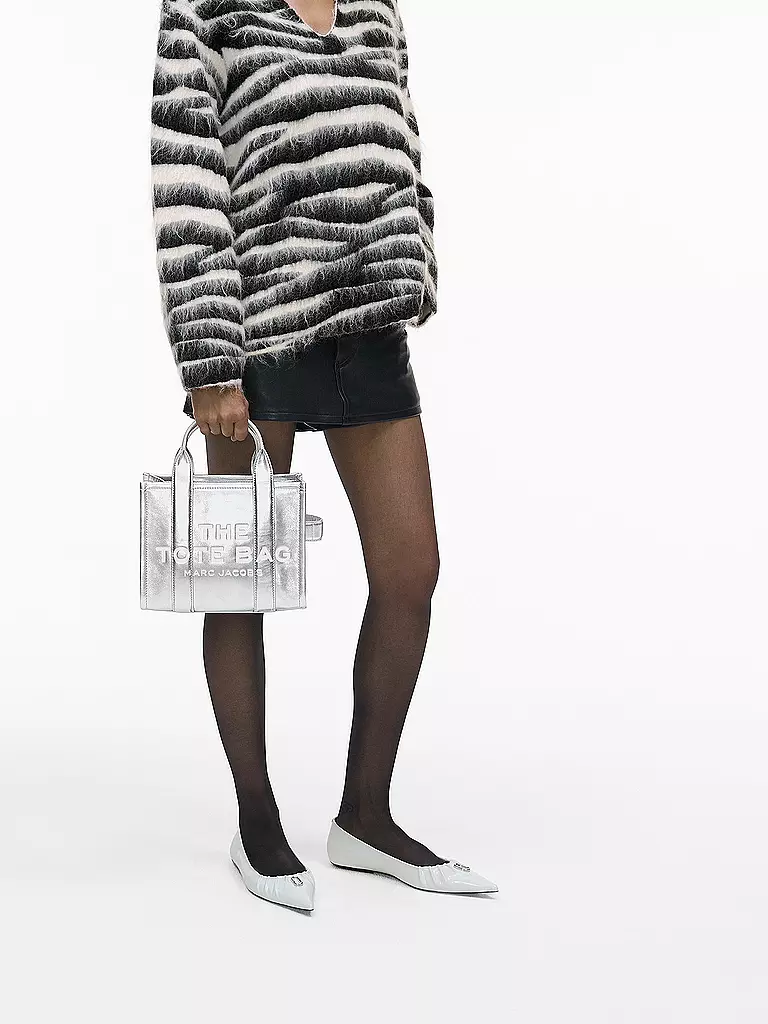 MARC JACOBS | Borsa in pelle - Tote Bag THE SMALL TOTE LEATHER | Argento