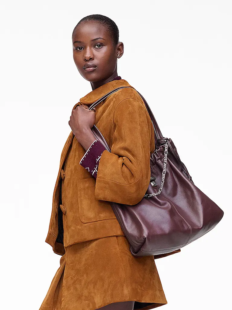 MARC JACOBS | Ledertasche -  Shopper THE TOTE | Rosso scuro