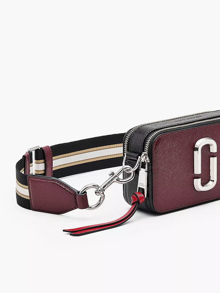 MARC JACOBS | Ledertasche - Mini Bag THE SNAPSHOT  | Rosso scuro