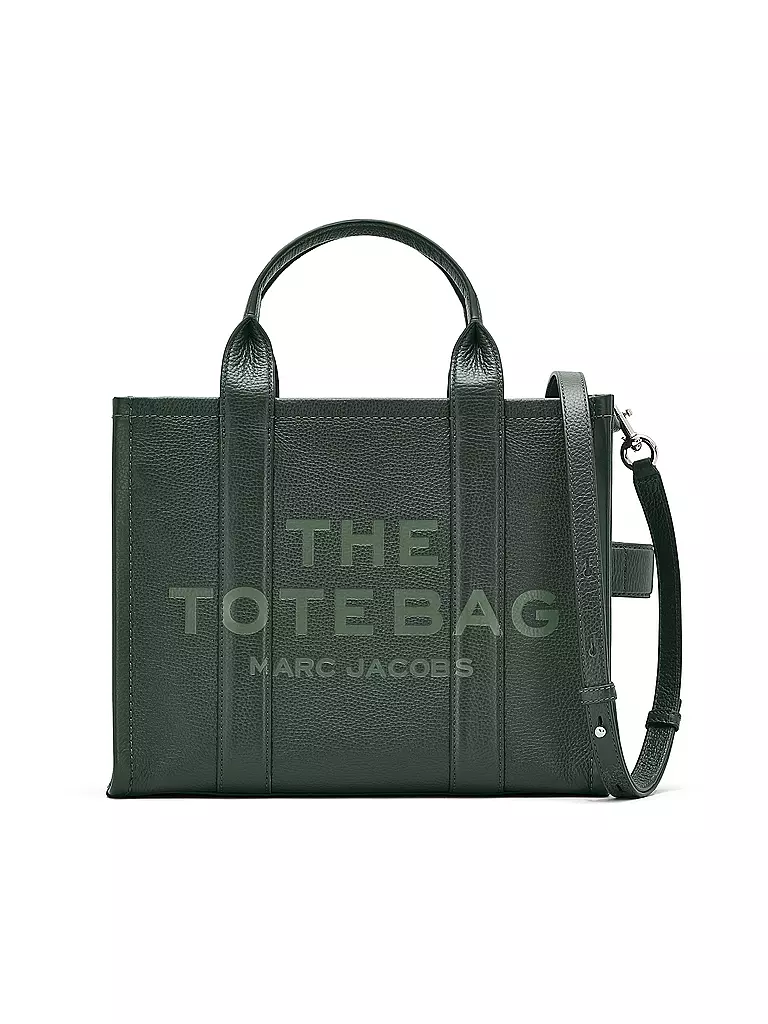 MARC JACOBS | Ledertasche - Tote Bag THE MEDIUM TOTE LEATHER | Verde scuro