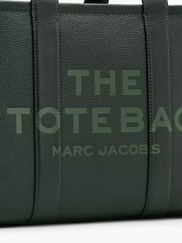 MARC JACOBS | Ledertasche - Tote Bag THE MEDIUM TOTE LEATHER | Verde scuro