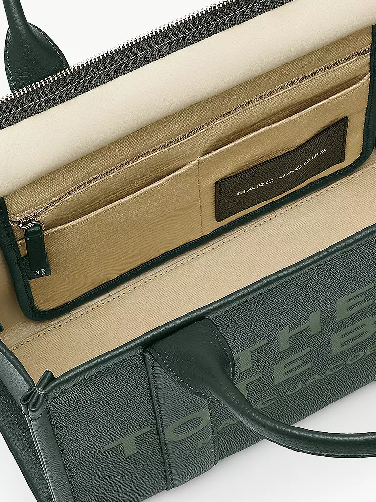 MARC JACOBS | Ledertasche - Tote Bag THE MEDIUM TOTE LEATHER | Verde scuro