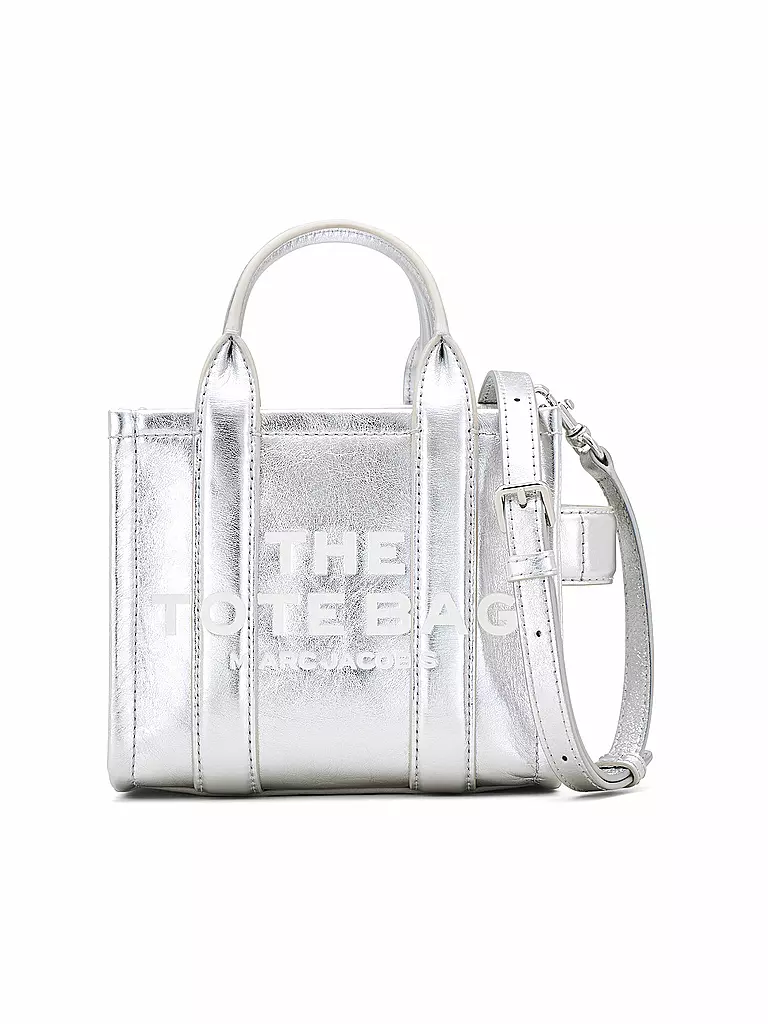 MARC JACOBS | Ledertasche - Tote Bag THE MINI TOTE | Argento