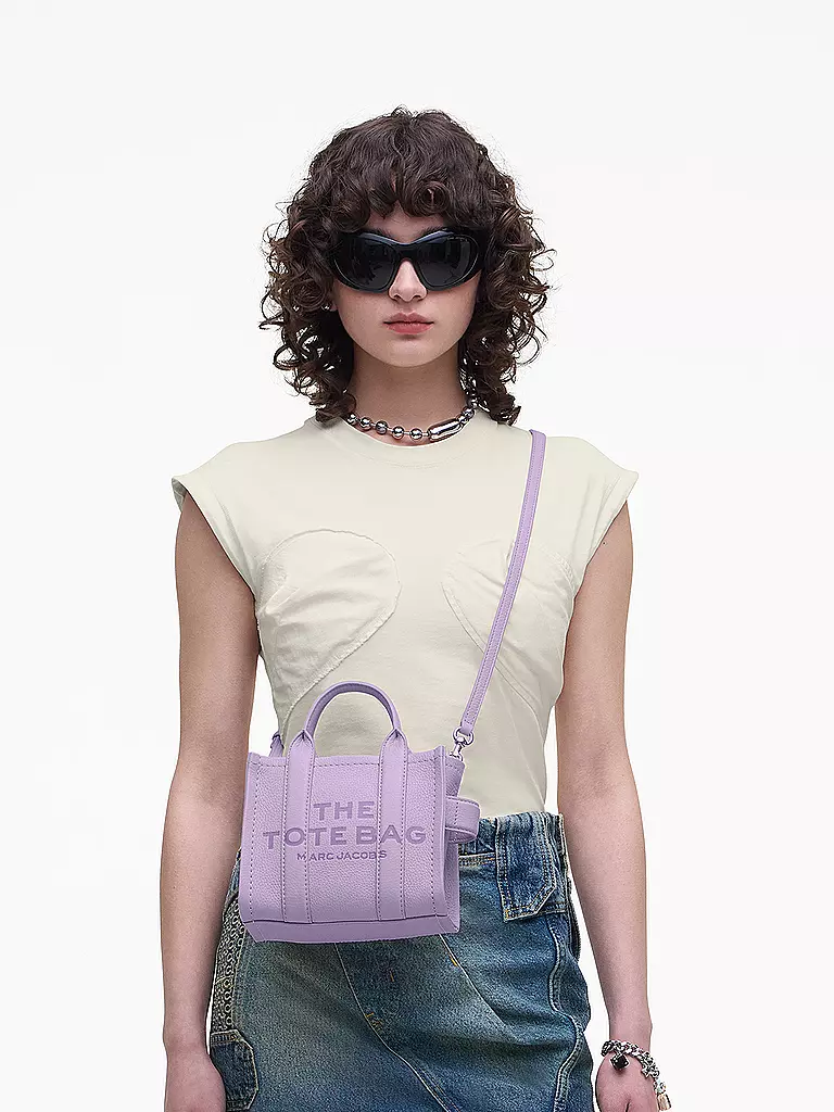 MARC JACOBS | Ledertasche - Tote Bag THE MINI TOTE | Lilla