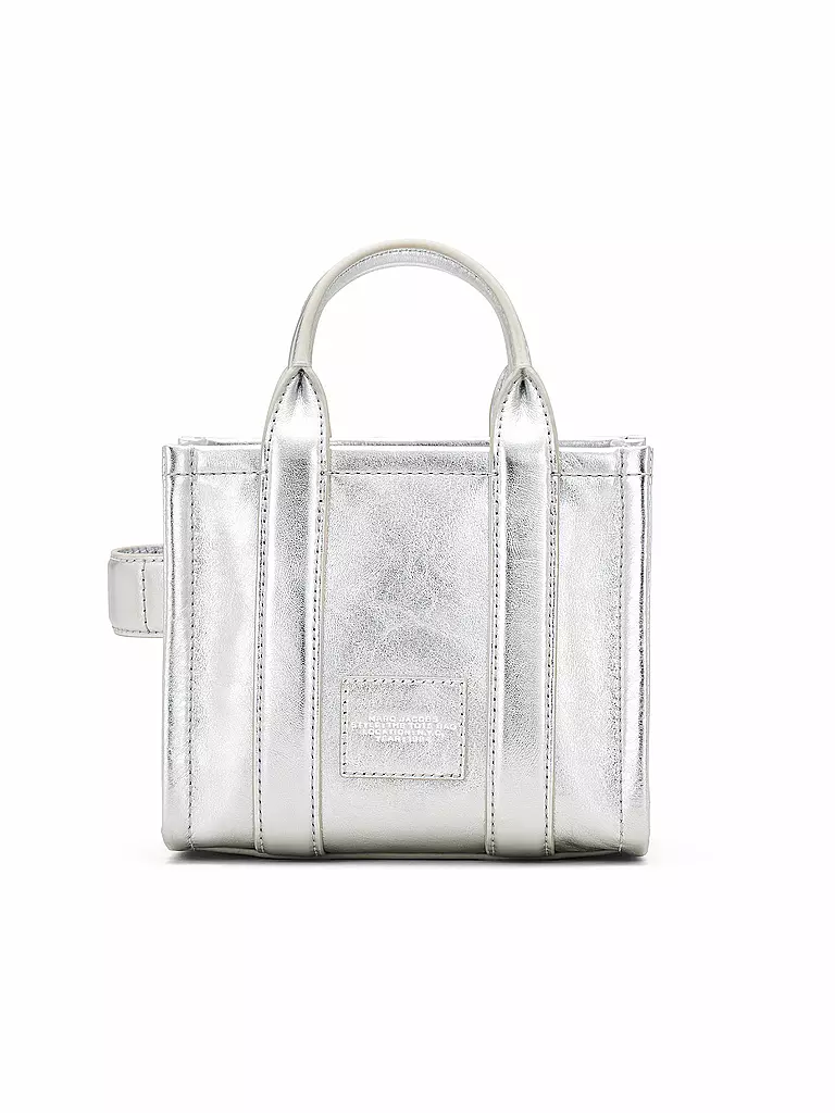 MARC JACOBS | Ledertasche - Tote Bag THE MINI TOTE | Argento