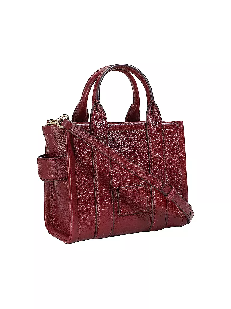 MARC JACOBS | Ledertasche - Tote Bag THE MINI TOTE | Rosso scuro