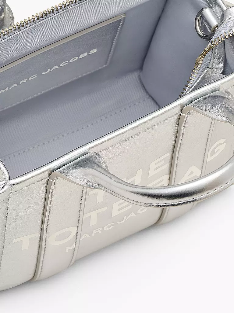 MARC JACOBS | Ledertasche - Tote Bag THE MINI TOTE | Argento