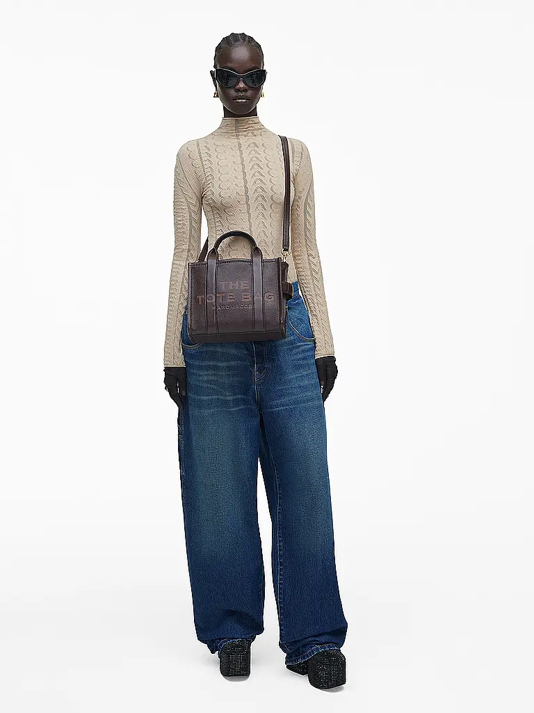 MARC JACOBS | Ledertasche - Tote Bag THE SMALL TOTE LEATHER | Marrone