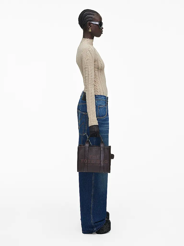 MARC JACOBS | Ledertasche - Tote Bag THE SMALL TOTE LEATHER | Marrone