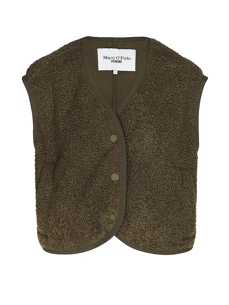 MARC O'POLO DENIM | Gilet effetto pelliccia | Oliva