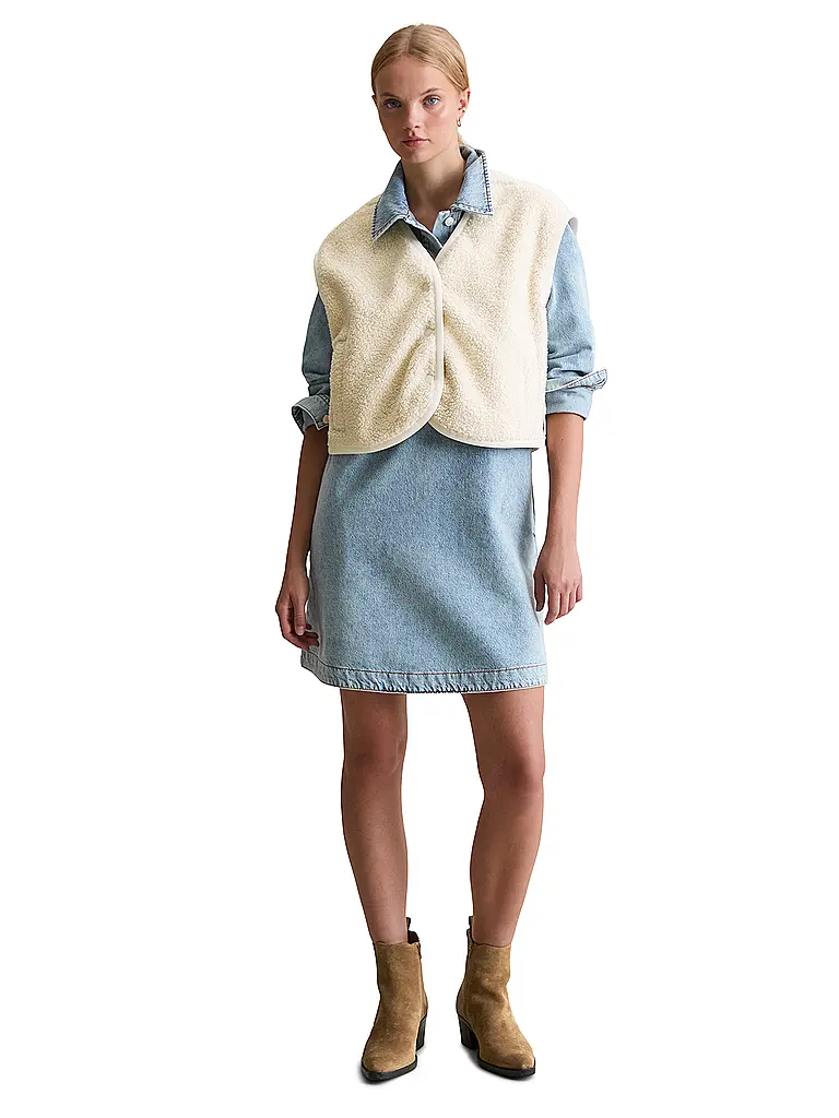MARC O'POLO DENIM | Gilet effetto pelliccia | Crema