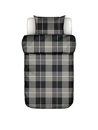 MARC O'POLO HOME | Biancheria da letto in flanella ALVAR 70x90cm/140x200cm New Black | Nero