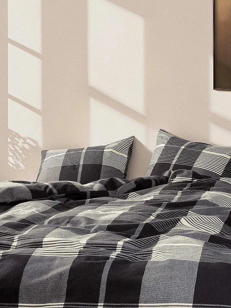 MARC O'POLO HOME | Biancheria da letto in flanella ALVAR 70x90cm/140x200cm New Black |