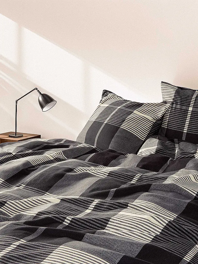 MARC O'POLO HOME | Biancheria da letto in flanella ALVAR 70x90cm/140x200cm New Black |