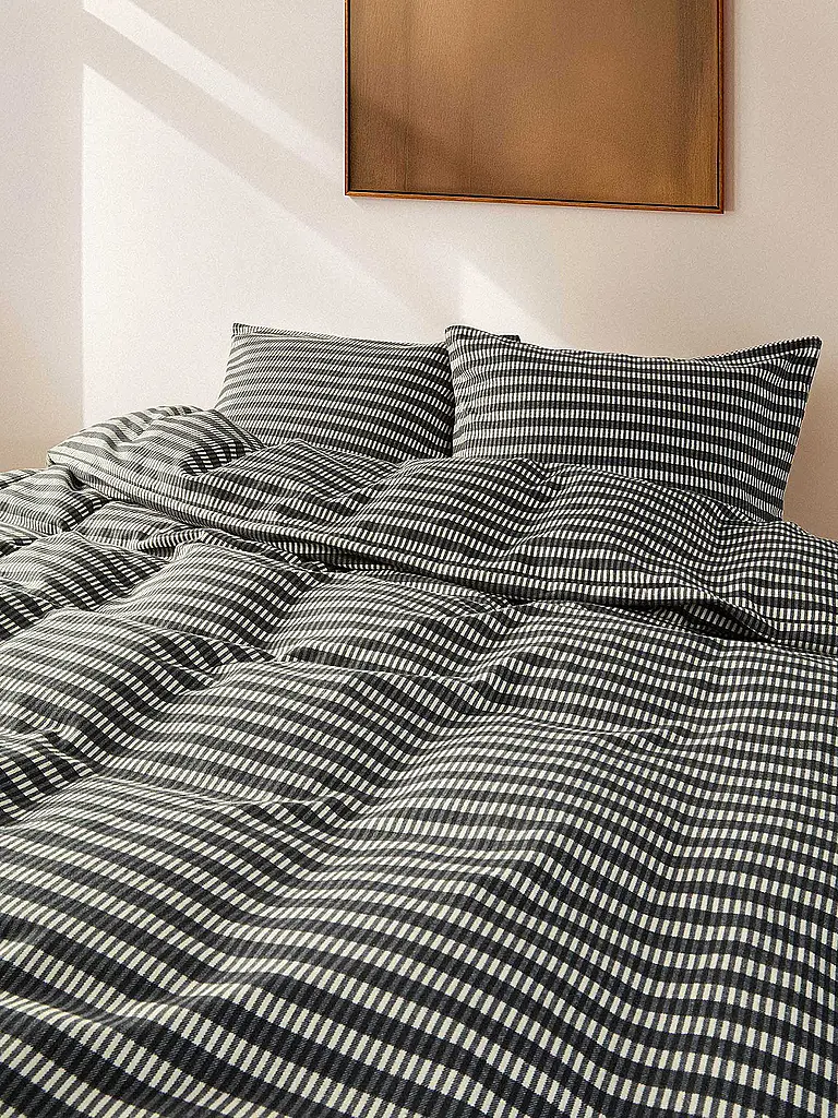 MARC O'POLO HOME | Biancheria da letto in flanella OLLE 70x90cm/140x200cm New Black |