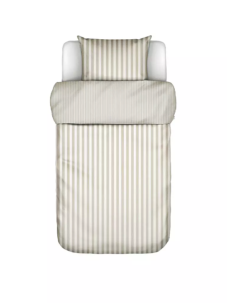 MARC O'POLO HOME | Biancheria da letto in raso CLASSIC STRIPE 70x90cm/140x200cm Avena | Beige