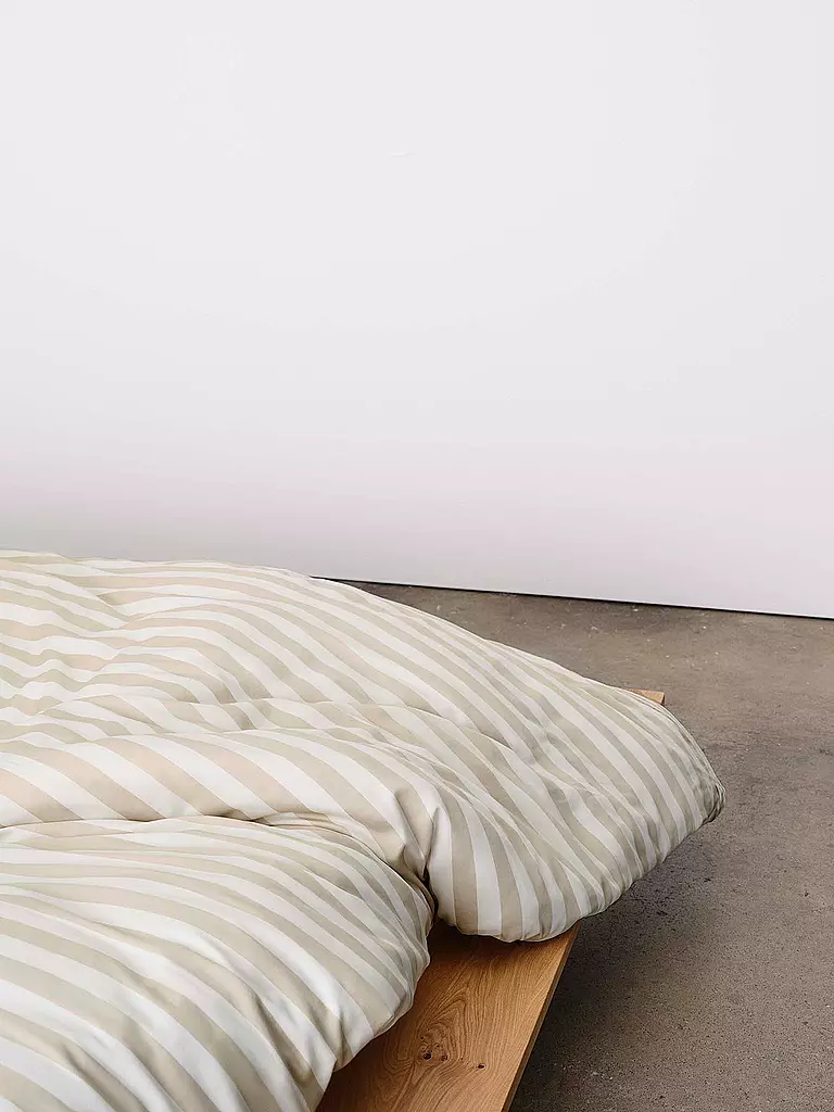 MARC O'POLO HOME | Biancheria da letto in raso CLASSIC STRIPE 70x90cm/140x200cm Avena | 