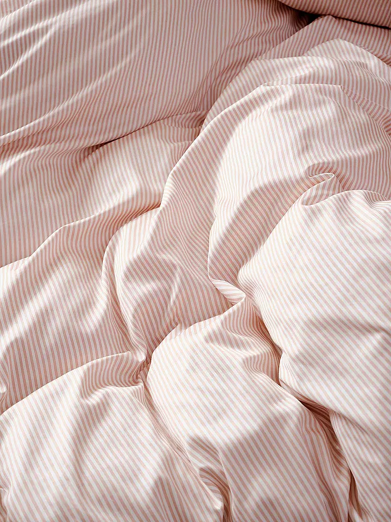 MARC O'POLO HOME | Biancheria da letto in raso CLASSIC STRIPE 70x90cm/140x200cm Rose Smoke | Rosa