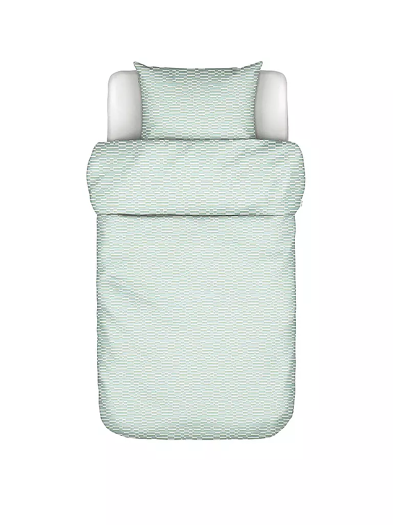 MARC O'POLO HOME | Biancheria da letto in raso HARPA 70x90cm/140x200cm Blue Haza | Menta