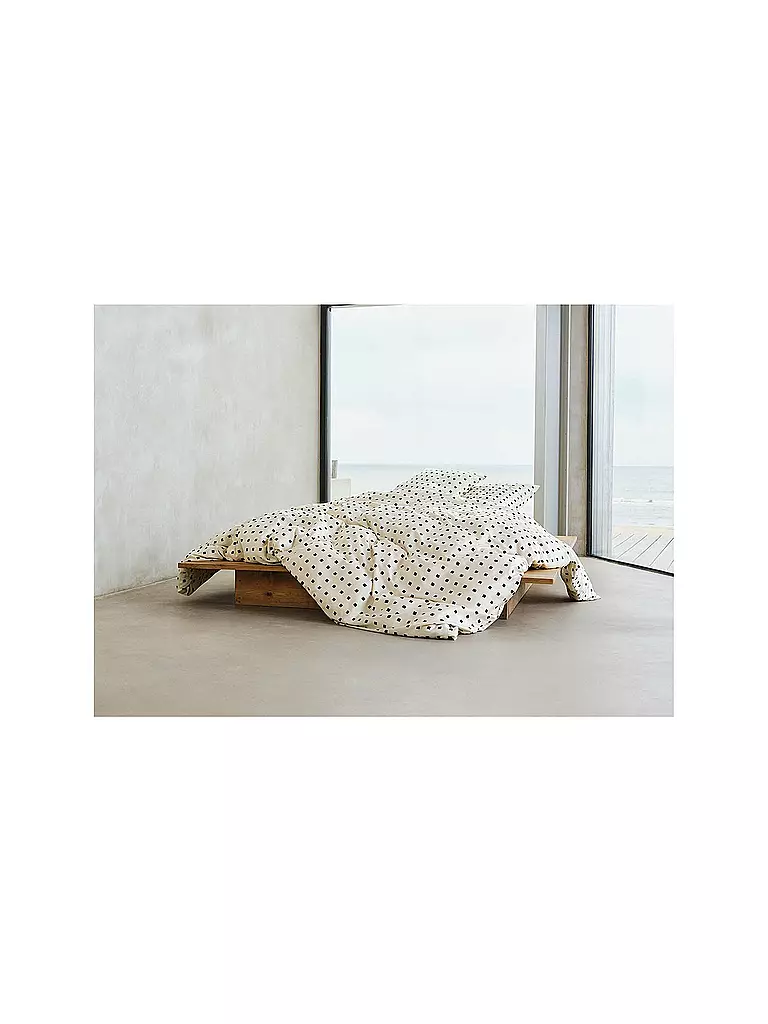 MARC O'POLO HOME | Biancheria da letto in raso HARPA 70x90cm/140x200cm Nera | 