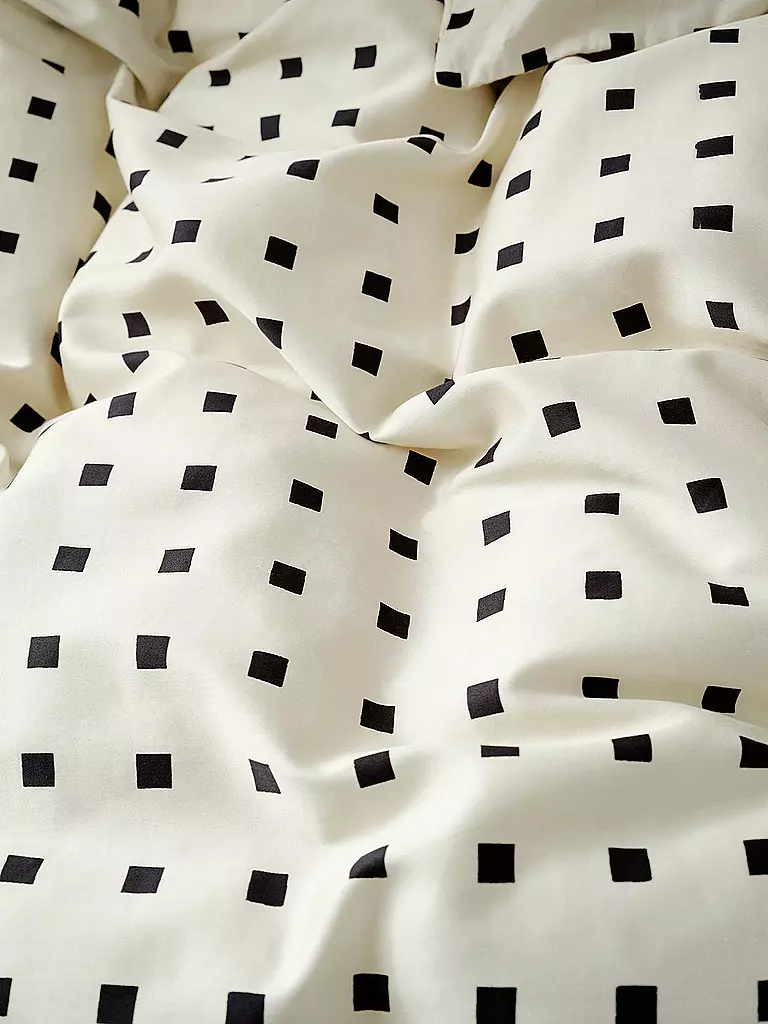 MARC O'POLO HOME | Biancheria da letto in raso HARPA 70x90cm/140x200cm Nera | 