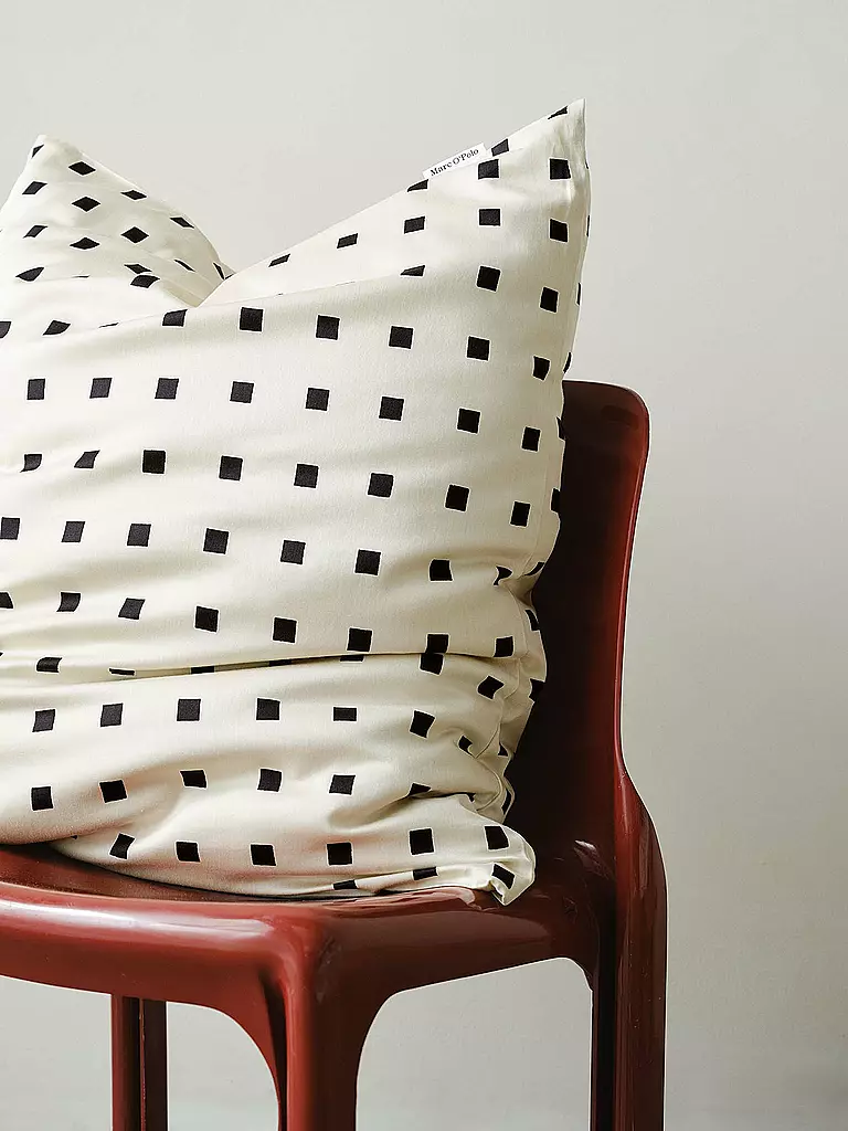 MARC O'POLO HOME | Biancheria da letto in raso HARPA 70x90cm/140x200cm Nera | 