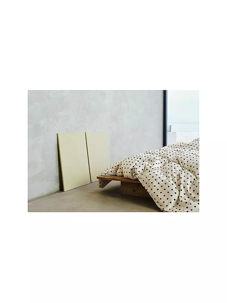 MARC O'POLO HOME | Biancheria da letto in raso HARPA 70x90cm/140x200cm Nera | 