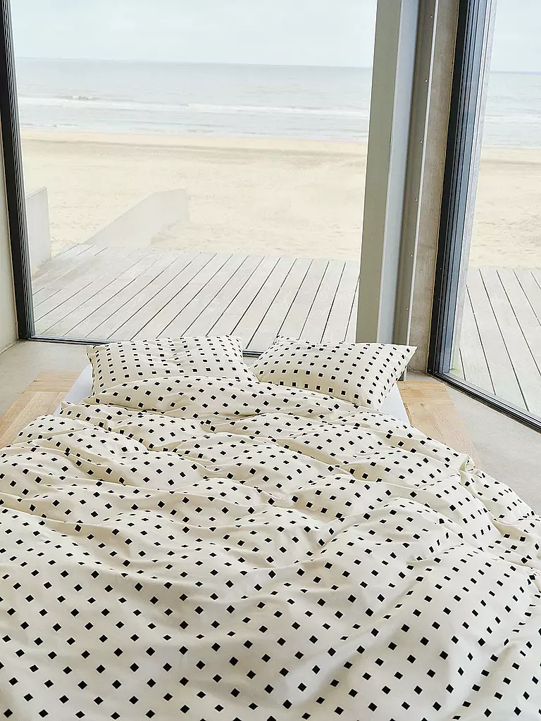 MARC O'POLO HOME | Biancheria da letto in raso HARPA 70x90cm/140x200cm Nera | 