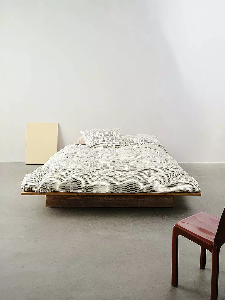 MARC O'POLO HOME | Biancheria da letto in raso HARPA 70x90cm/140x200cm Oatmeal | Grigio chiaro