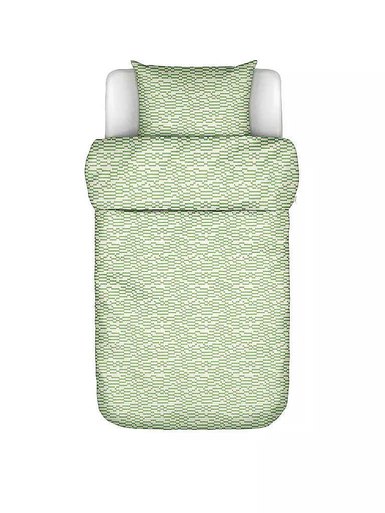 MARC O'POLO HOME | Biancheria da letto in raso HARPA 70x90cm/140x200cm Verde Felce | Verde chiaro