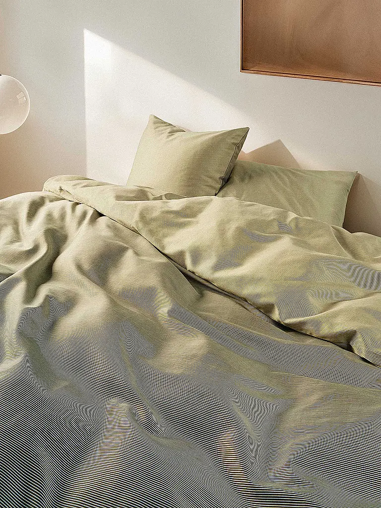 MARC O'POLO HOME | Biancheria da letto in raso JORN 70x90cm/140x200cm Deep Pea | Giallo