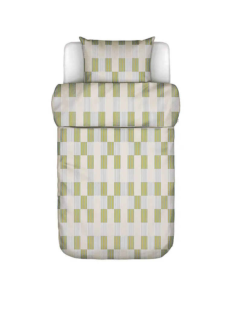 MARC O'POLO HOME | Biancheria da letto in raso SVERRE 70x90cm/140x200cm Bright Pea | Oliva
