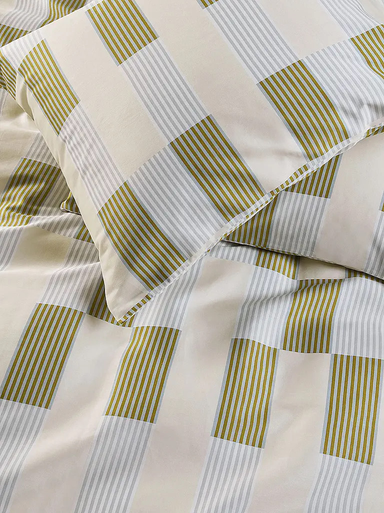 MARC O'POLO HOME | Biancheria da letto in raso SVERRE 70x90cm/140x200cm Bright Pea | 