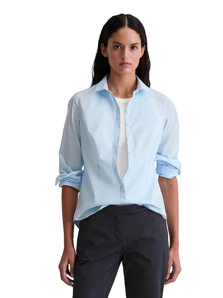 MARC O'POLO | Bluse
Marke: MARC O'POLO
Farbe: hellblau
Kategorien: Moda, Donna

Lunghezza manica: Manica lunga
Materiale: Cotone, Stretch
Tipo di colletto: Collo a camicia
Motivo: Tinta unita
Vestibilità (capispalla): Regular | Blu chiaro