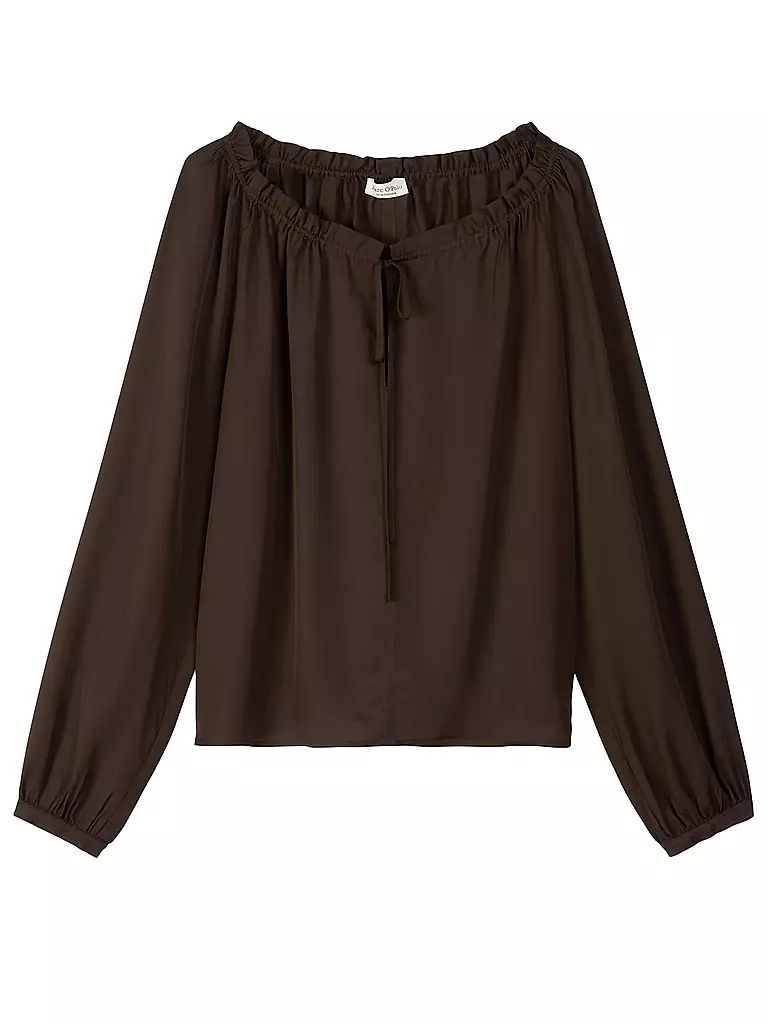 MARC O'POLO | Blusenshirt
Marca: MARC O'POLO
Colore: marrone
Categorie: Moda,Donna

Lunghezza manica: Manica lunga
Scollo: Scollo Carmen
Materiale: Viscosa
Motivo: Tinta unita
Vestibilità (capispalla): Regular
Stile: Casual,Pure
Dettagli: Rouches | Marrone