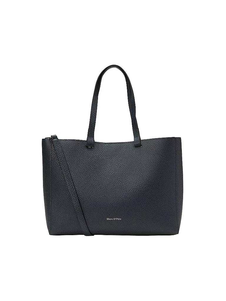 MARC O'POLO | Borsa in pelle - Shopper Media | Blu scuro
