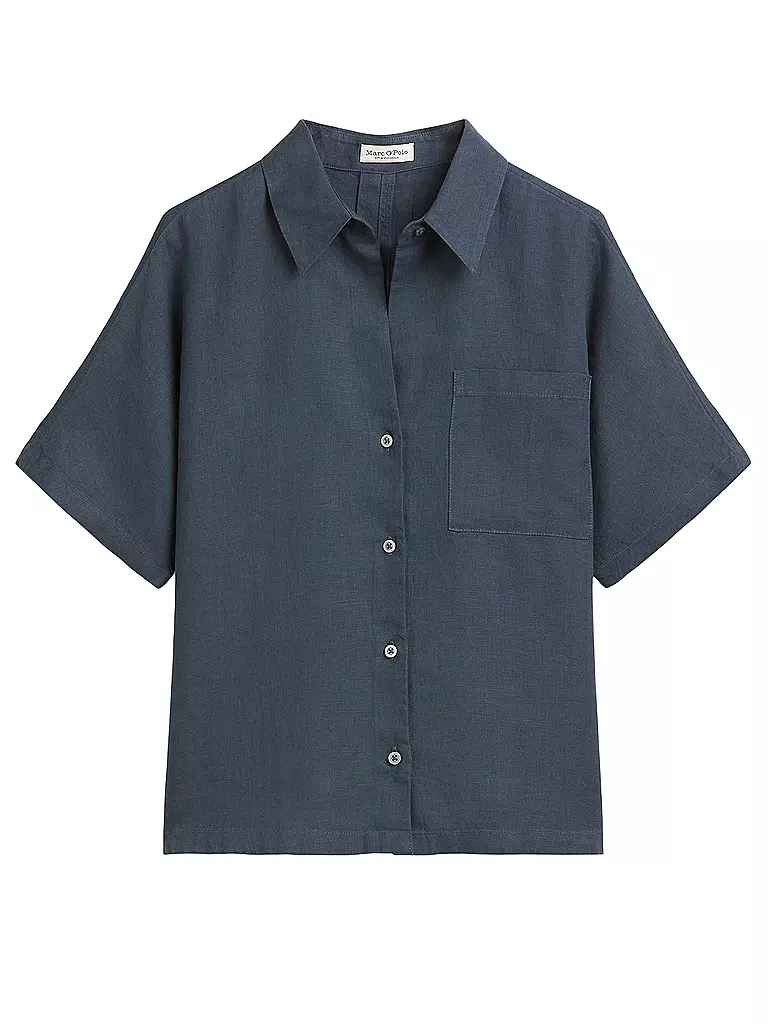 MARC O'POLO | Camicetta di lino | Blu scuro