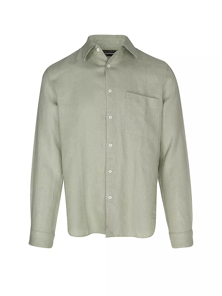 MARC O'POLO | Camicia di lino regular fit | Oliva