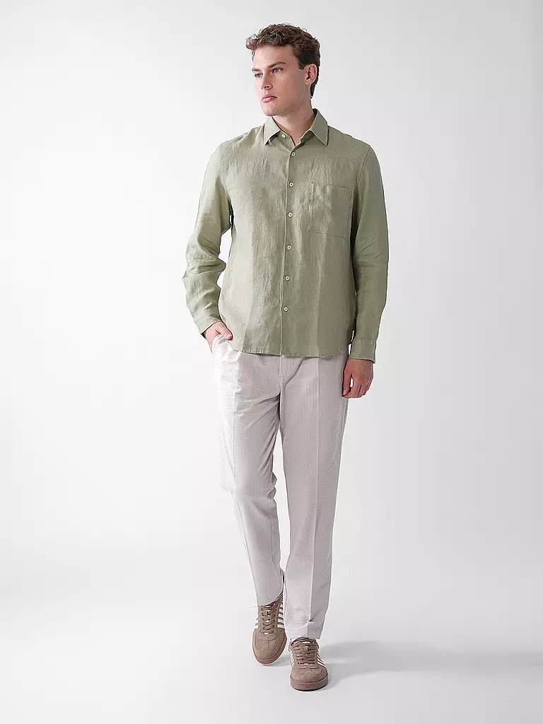 MARC O'POLO | Camicia di lino regular fit | Oliva