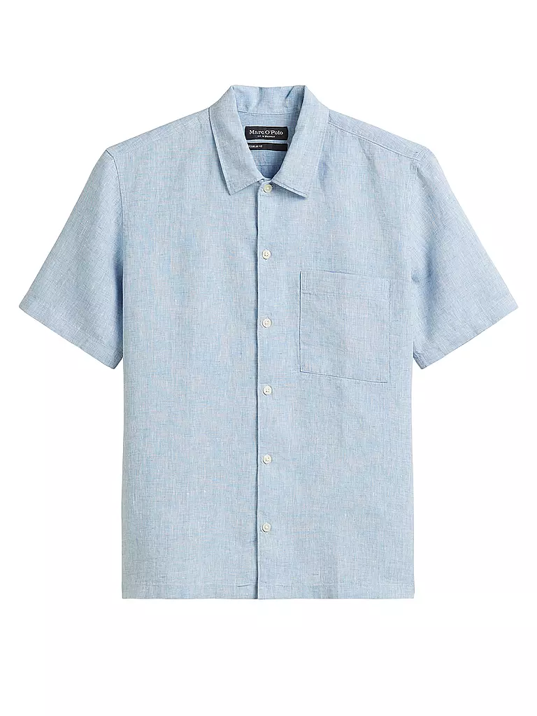 MARC O'POLO | Camicia di lino vestibilità regular | Blu