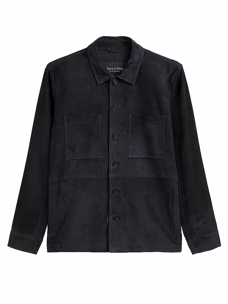 MARC O'POLO | Giacca di pelle | Blu scuro