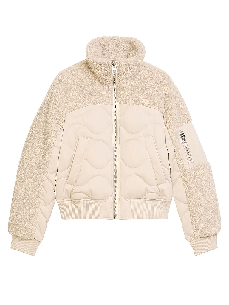 MARC O'POLO | Giacca trapuntata effetto pelliccia | Crema