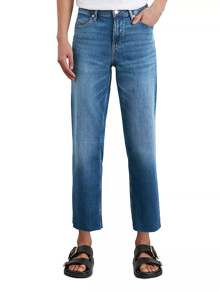 MARC O'POLO | Jeans a vita alta gamba dritta | Blu
