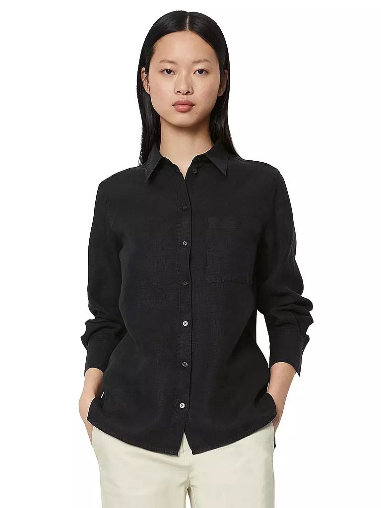 MARC O'POLO | Leinenbluse  | Nero