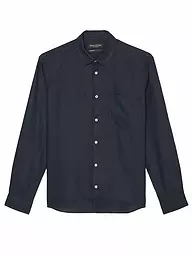 MARC O'POLO | Camicia di lino regular fit | Blu scuro