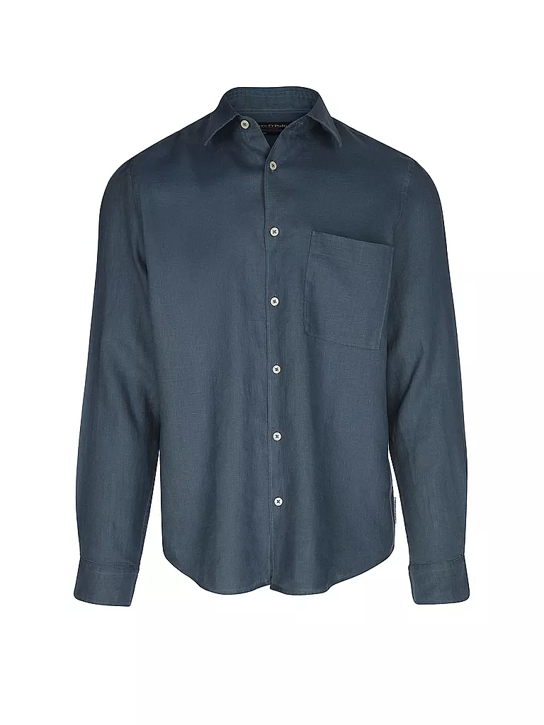 MARC O'POLO | Leinenhemd Regular Fit  | Blu