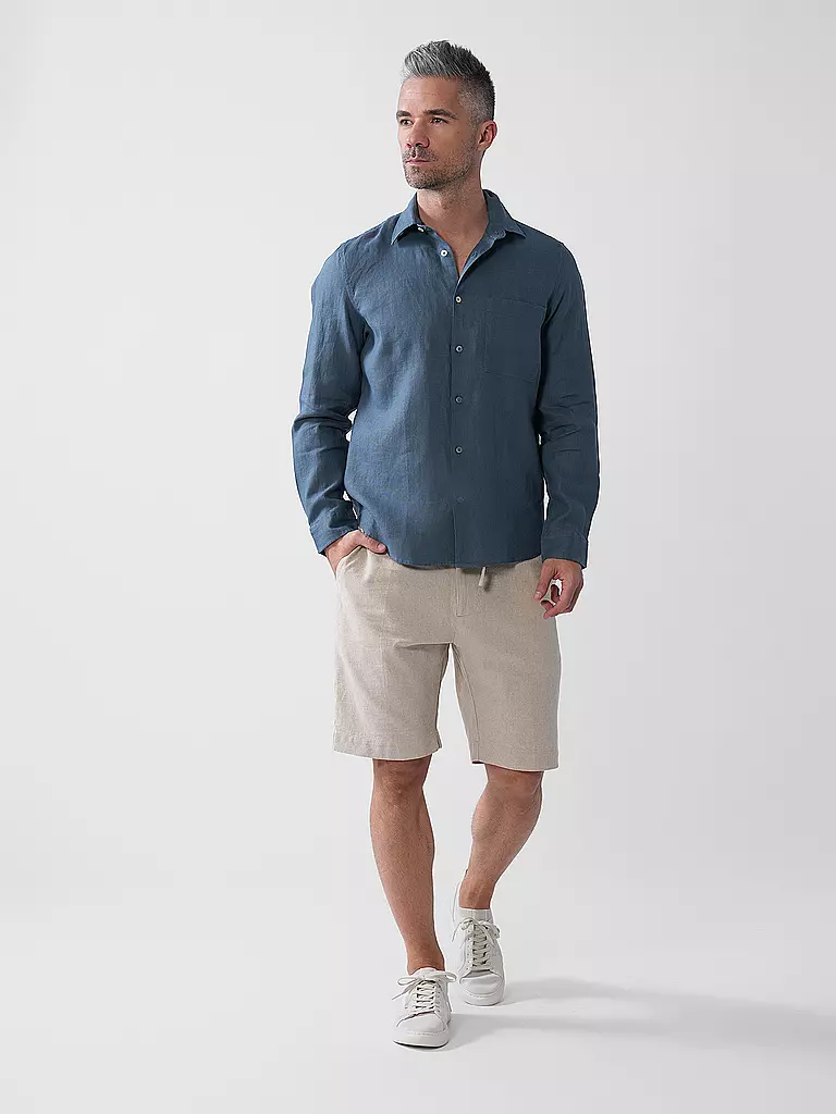 MARC O'POLO | Leinenhemd Regular Fit  | Blu