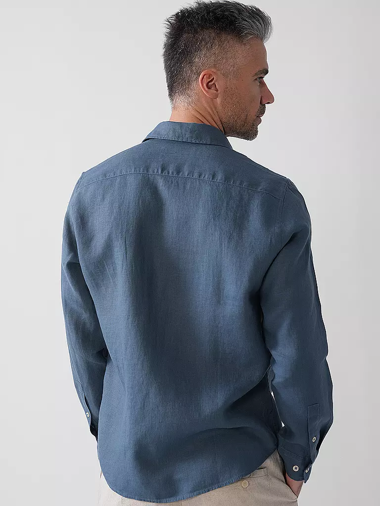 MARC O'POLO | Leinenhemd Regular Fit  | Blu
