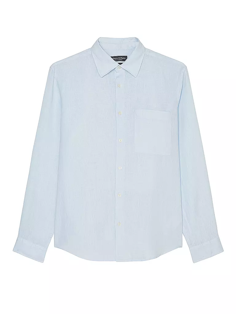 MARC O'POLO | Leinenhemd Regular Fit | Blu chiaro